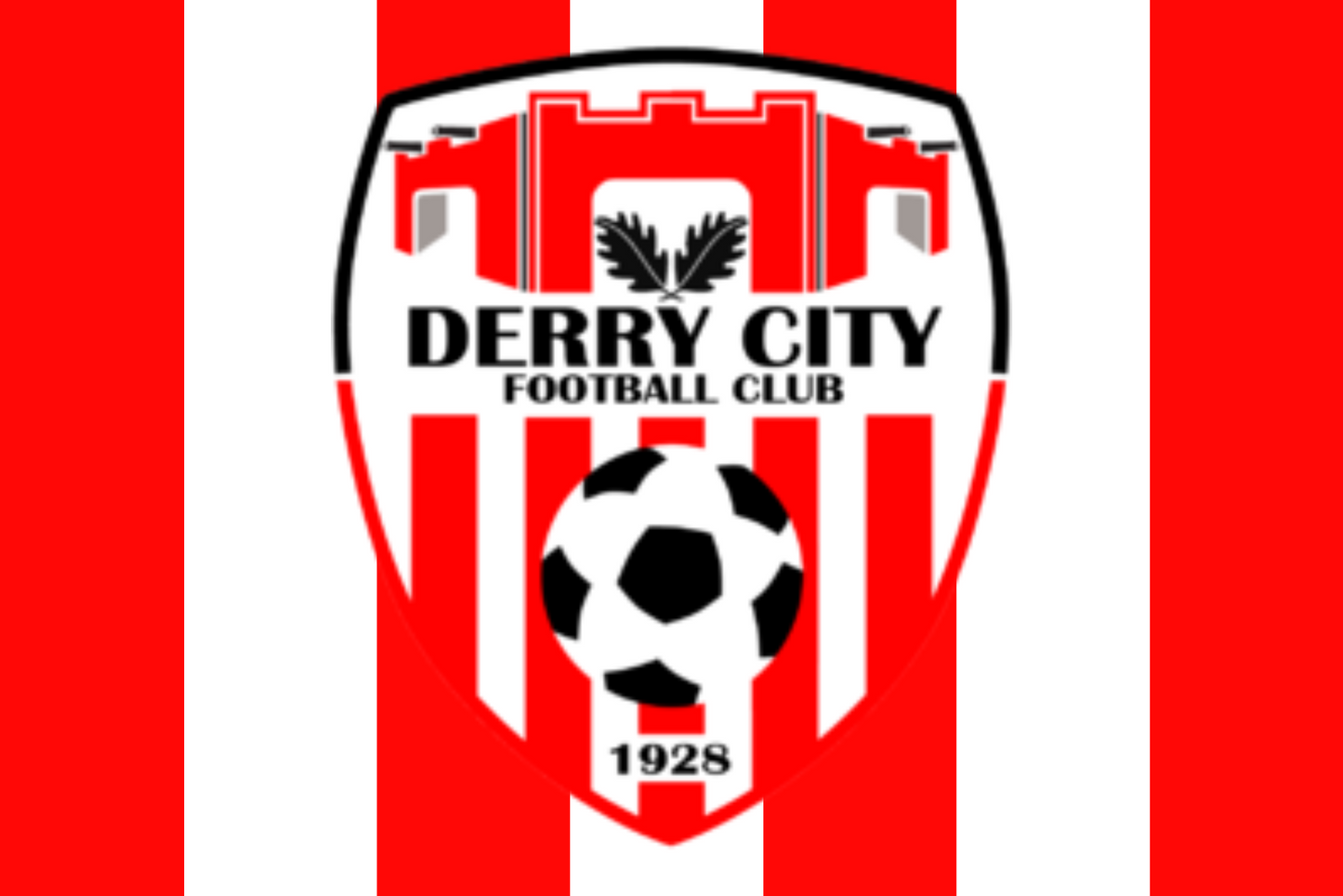 Derry City Football Club Stripped Flag