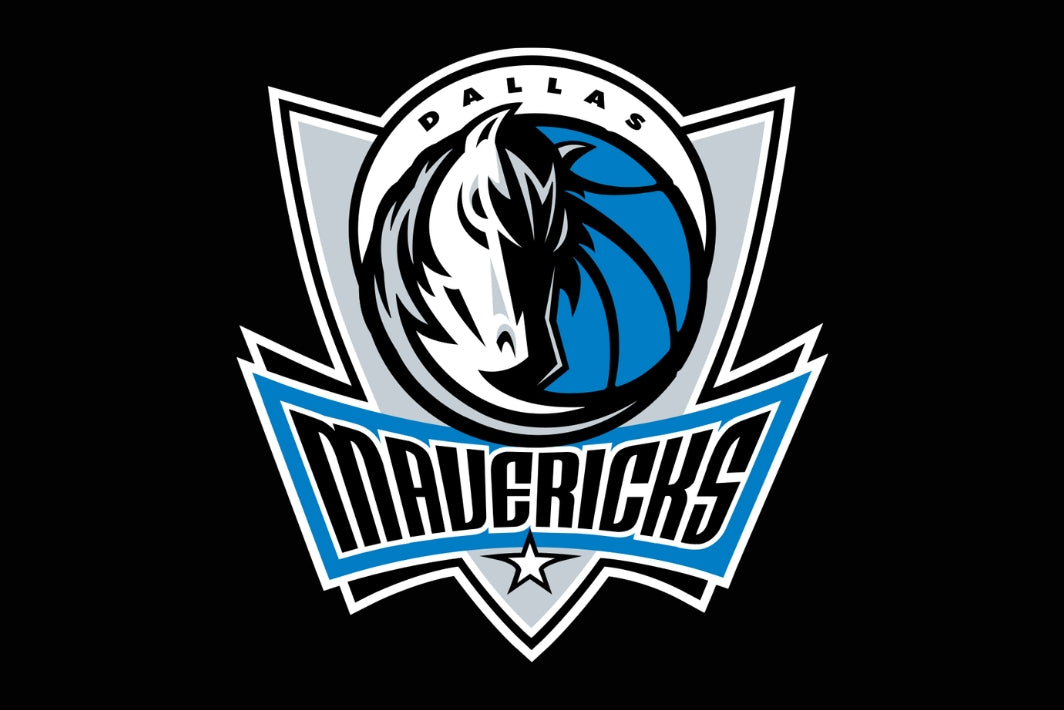 Dallas Mavericks logo on a black background