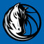 Dallas Mavericks Logo of a horse head with flames on a blue background