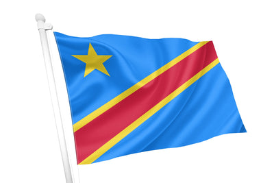 Kongo, Demokratische Republik. (DRC) Nationalflagge