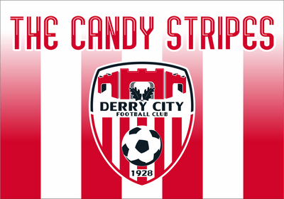 Derry City Football Club ''THE CANDY STRIPES'' Flag