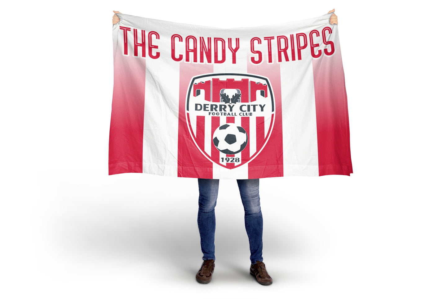 Derry City Football Club ''THE CANDY STRIPES'' Flag