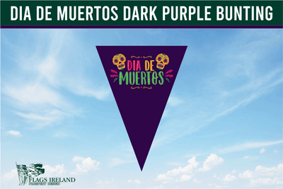 Dia de Muertos Bunting - Dark Purple