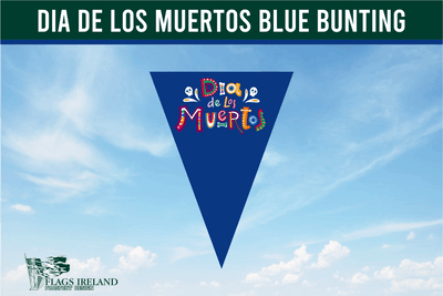 Dia de los Muertos Bunting - Blue