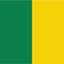 Grüne und goldgelbe Flagge