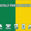 Green & Golden Yellow Coloured Flag