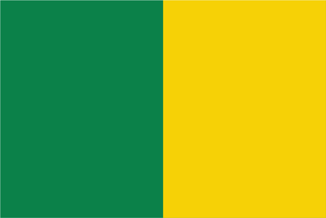 Green & Golden Yellow Coloured Flag – Flags Ireland Prospect Design