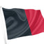 Bandeira de cor preta e vermelha