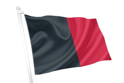 Bandeira de cor preta e vermelha