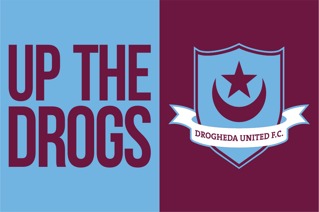 Drogheda United FC ''UP THE DROGS'' Flag