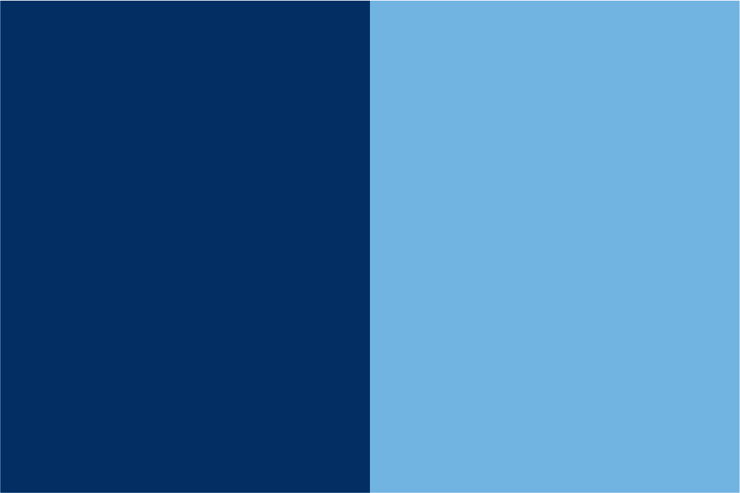 Bandeira de cor azul escuro (Dark Royal) e claro (Azure)
