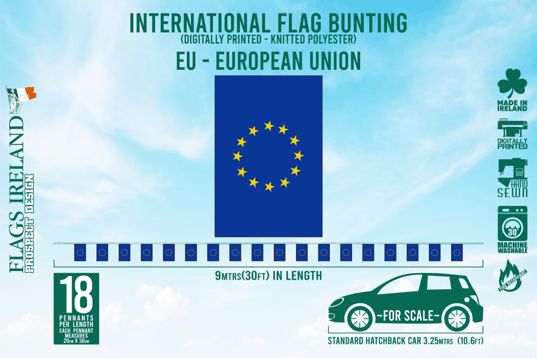 EU - Wimpelkette mit Flagge der Europäischen Union