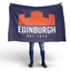 Edinburgh Rugby EST. 1872 Flag Blue and Orange flag.