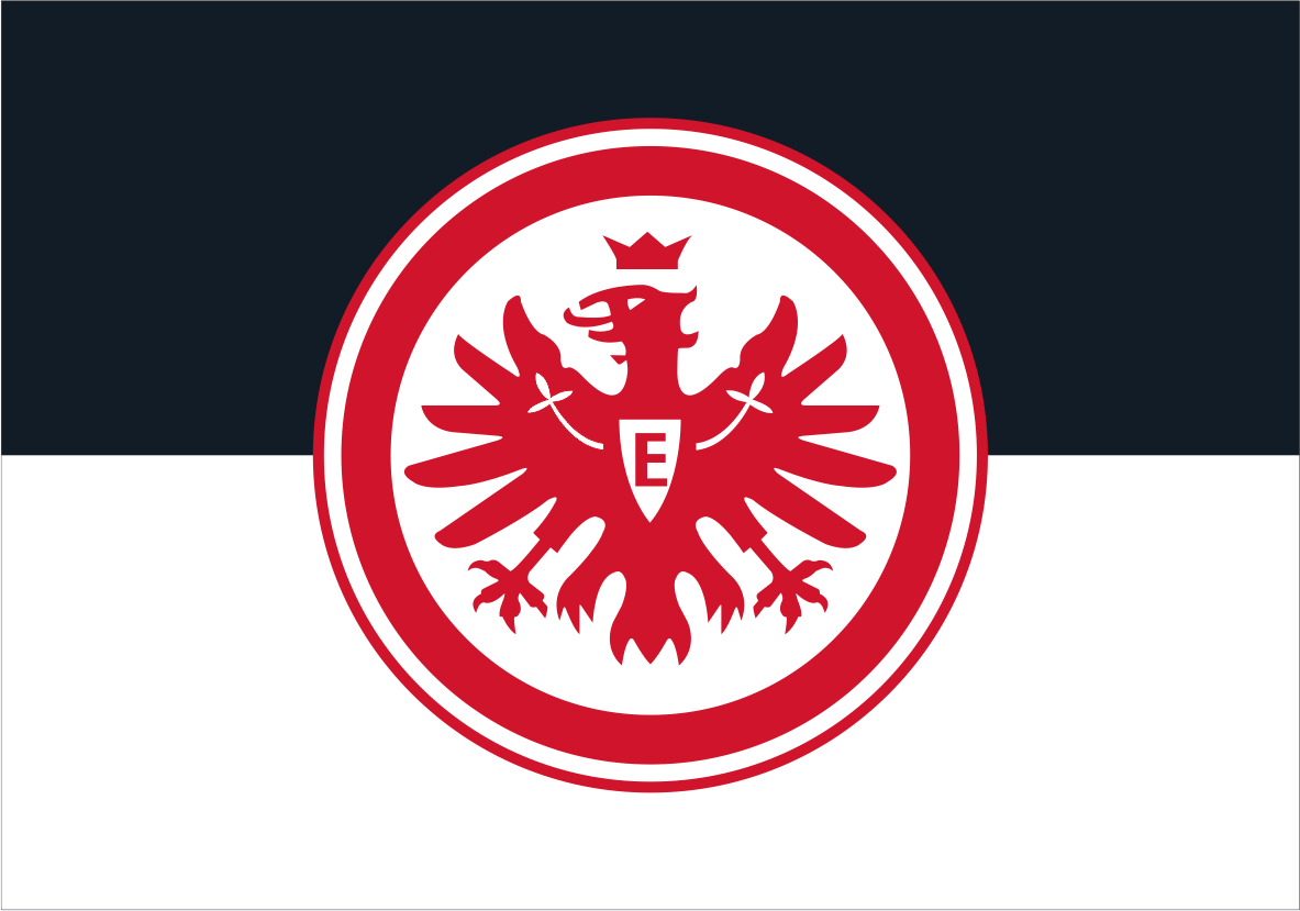 Eintracht Frankfurt Flag. Black and White 50:50 Flag