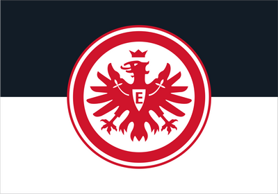 Eintracht Frankfurt Flag. Black and White 50:50 Flag