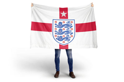 England Football Crest on St Georges Cross Flag