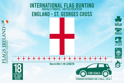 England St Georges Cross Flag Bunting