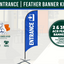 Feather banner kit with 'Entrance' text and branding for Flags Ireland on a white background.