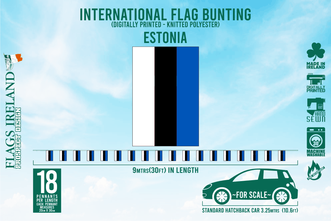 Wimpelkette mit Estland-Flagge