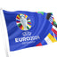 Euro 2024 Logo Flag - Blue Background & Multi Coloured Edging