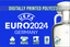 Euro 2024 Blue Background Trophy Flag