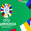 Euro 2024 Logo Flag - Green Background & Multi Coloured Edging