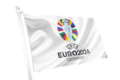 Euro 2024 Logo Flag - White Background