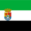 The flag of Extremadura, an autonomous community in Spain, consists of three equal horizontal stripes: green (top), white (middle), and black (bottom). It was officially adopted in 1983 and often features the regional coat of arms in the center, particularly for official government use.
