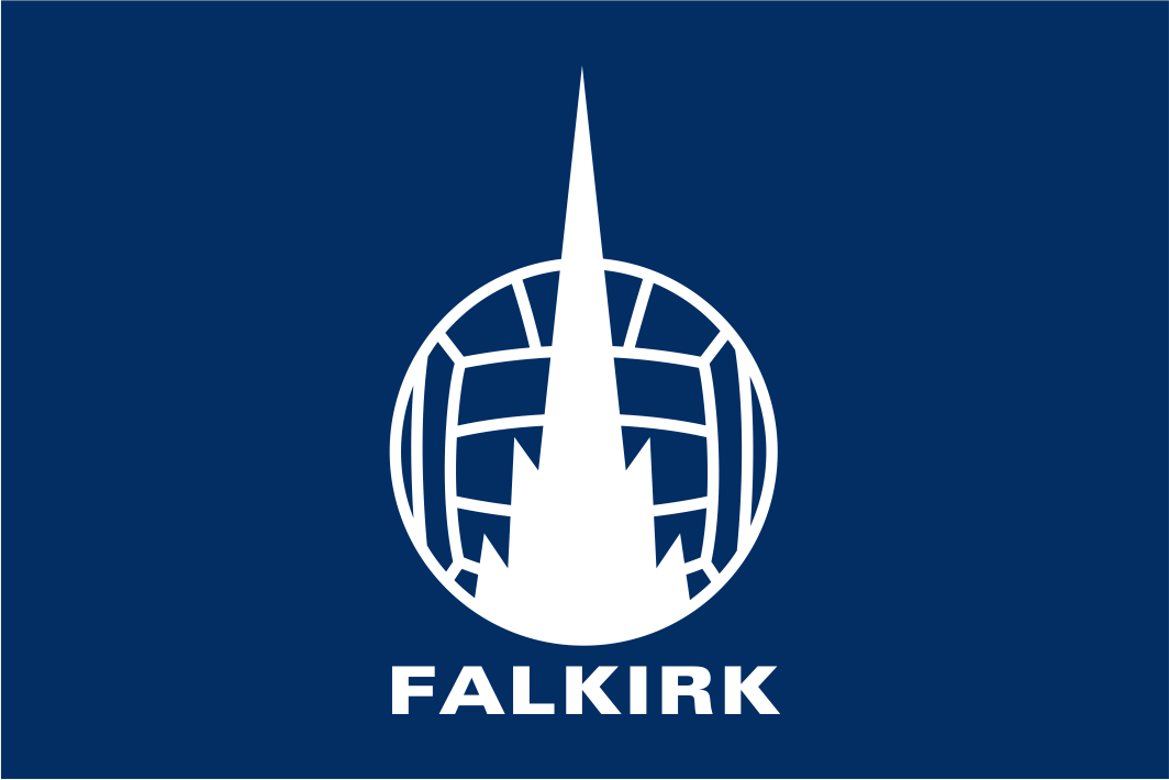 Falkirk Football Club Flag - Blue Background White Crest