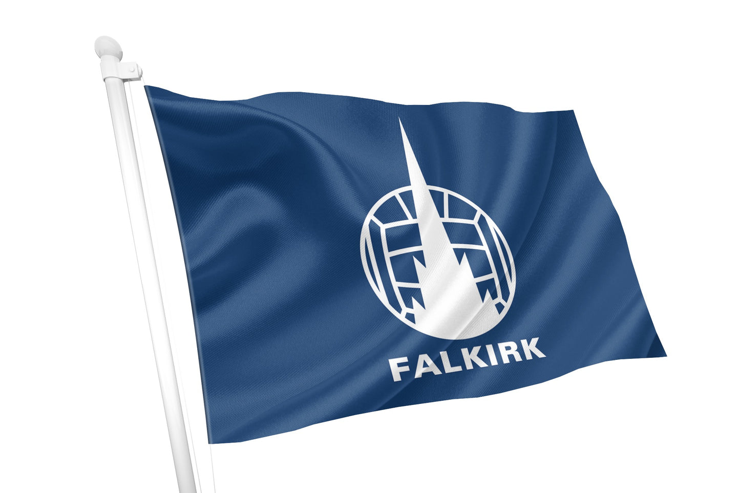 Falkirk Football Club Flag - Blue Background White Crest