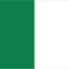 Green(National) & White Coloured Flag