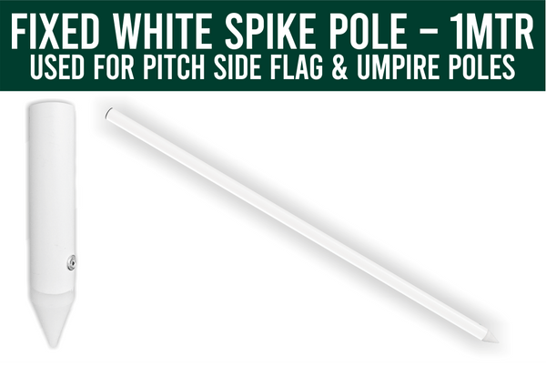 Fixed White Spike Pole (1m) – Durable PVC Pole for Sports Pitches ...