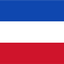 Schleswig Holstein Flag. A simple tricolor flag-style graphic with horizontal blue, white, and red bands filling the frame. 