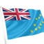Tuvalu Flag Flying. This flag is a low-lying, independent island nation in the South Pacific (near Hawaii/Australia)