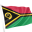 Flag of Vanuatu with red, black, and green colors on a white background 