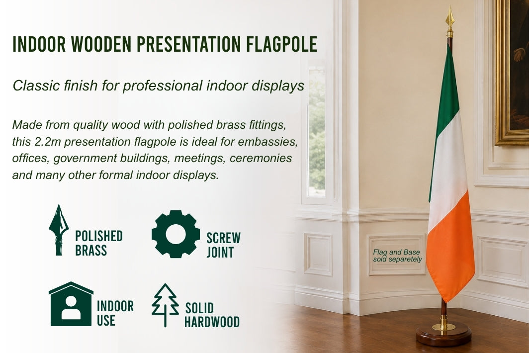 Indoor Wooden Presentation Flagpole