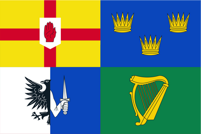 Vier in einer Provinzflagge