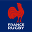 Frankreich-Rugby-Wappenflagge