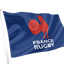 Bandeira com crista de rugby da França