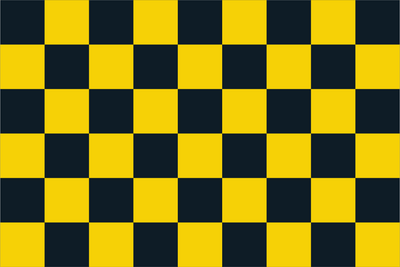 Golden Yellow & Black Chequered Flag