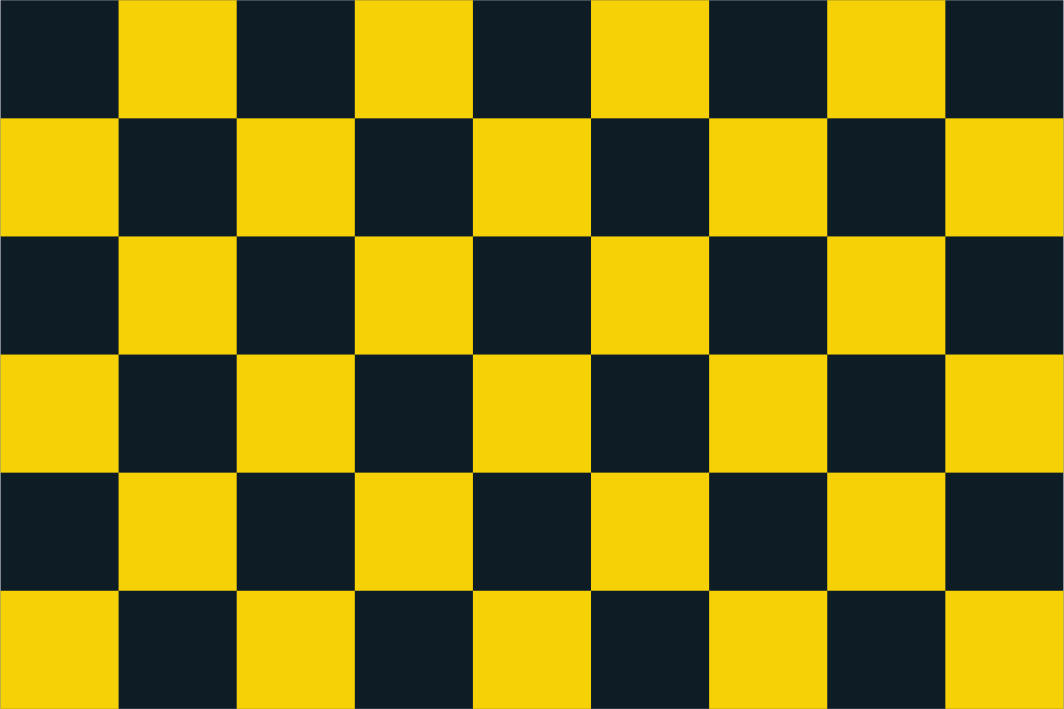 Bandeira quadriculada xadrez amarela e branca dourada