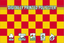 Golden Yellow & Red Chequered Flag