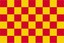 Golden Yellow & Red Chequered Handwaver Flag