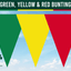 Green(National Green), Yellow & Red Colour Bunting