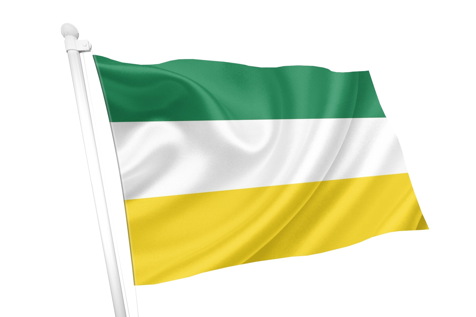 Green White Golden Yellow Coloured Horizontal Striped Flag Flags green-white-golden-yellow-coloured-horizontal-striped-flag-flags