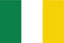 Green, White & Golden Yellow Handwaver Flag