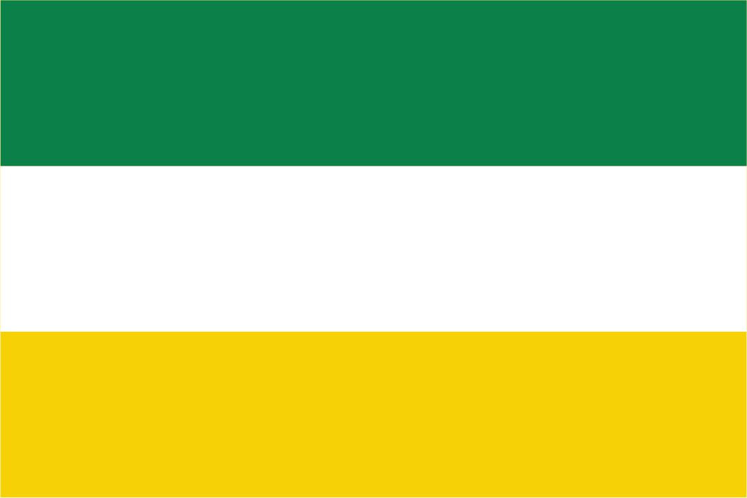 Green, White & Golden Yellow Coloured Horizontal Striped Flag – Flags ...