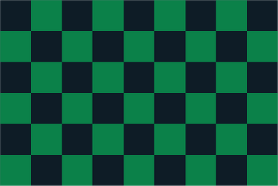 Bandeira quadriculada verde (nacional) e branca