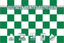 Grün (national) und weiß karierte Flagge
