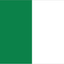 Green & White Handwaver Flag